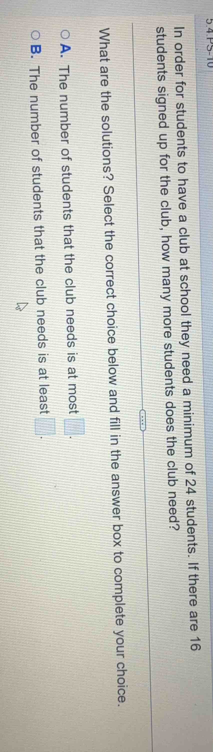 in order for students to have a club at school they need a minimum of 2…