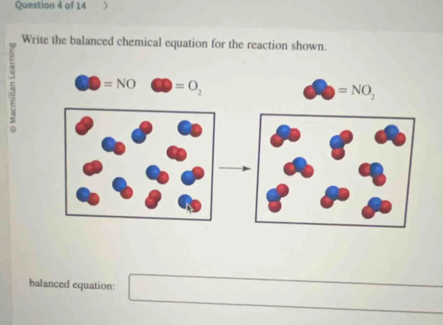 question 4 of 14 write the balanced chemical equation for the reaction …