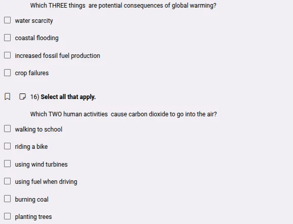 which three things are potential consequences of global warming? water …