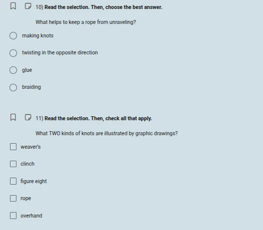 10 read the selection. then, choose the best answer. what helps to keep…