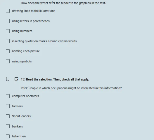 how does the writer refer the reader to the graphics in the text? drawi…