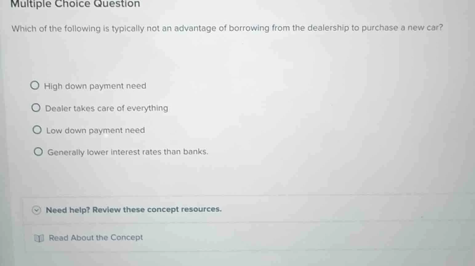 multiple choice question which of the following is typically not an adv…