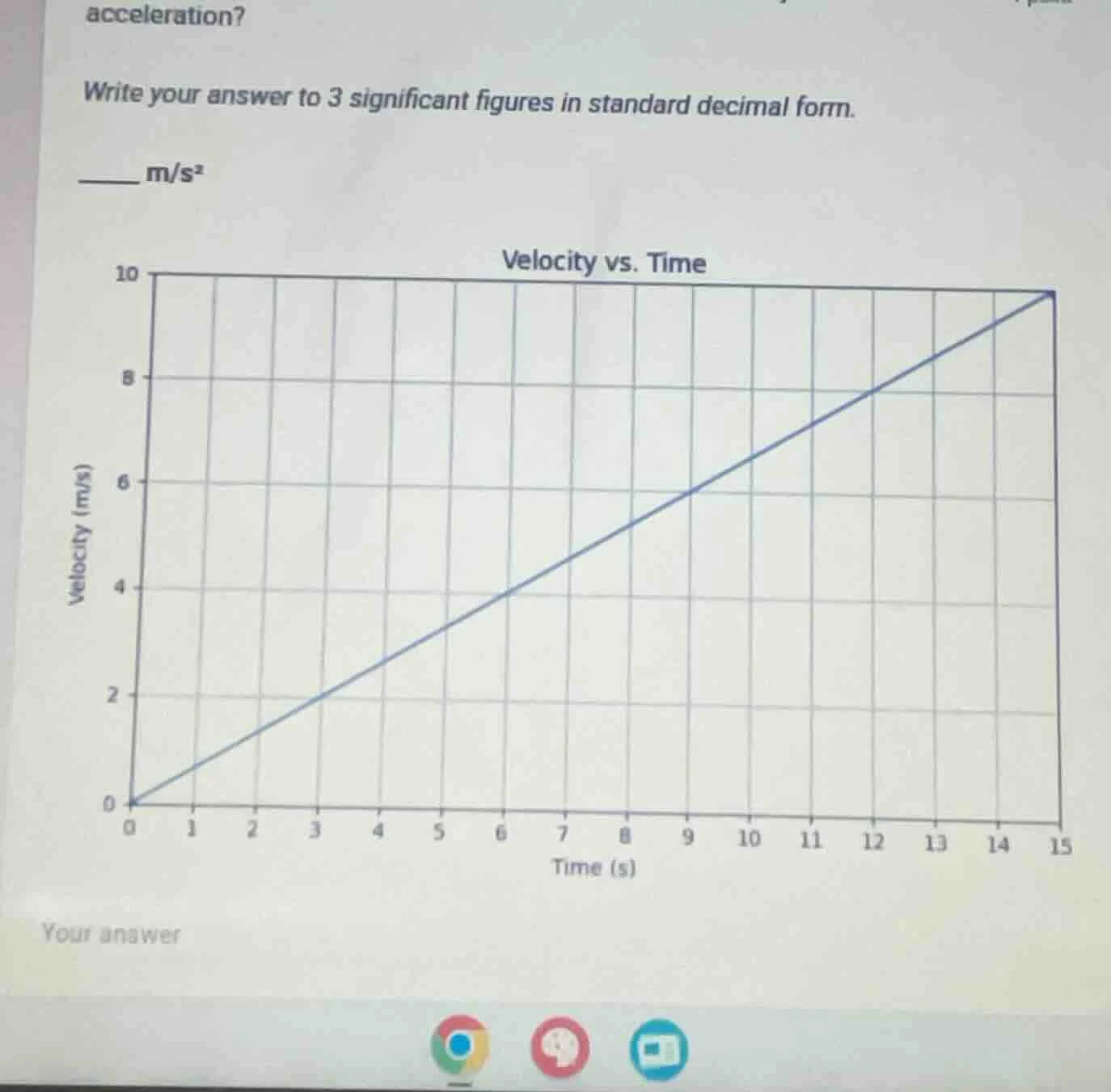 acceleration? write your answer to 3 significant figures in standard de…
