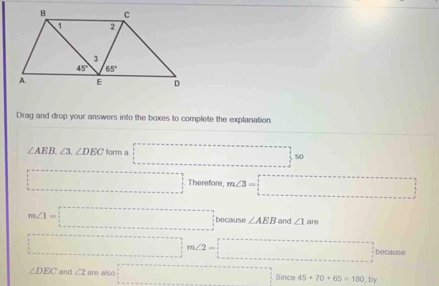 drag and drop your answers into the boxes to complete the explanation. …