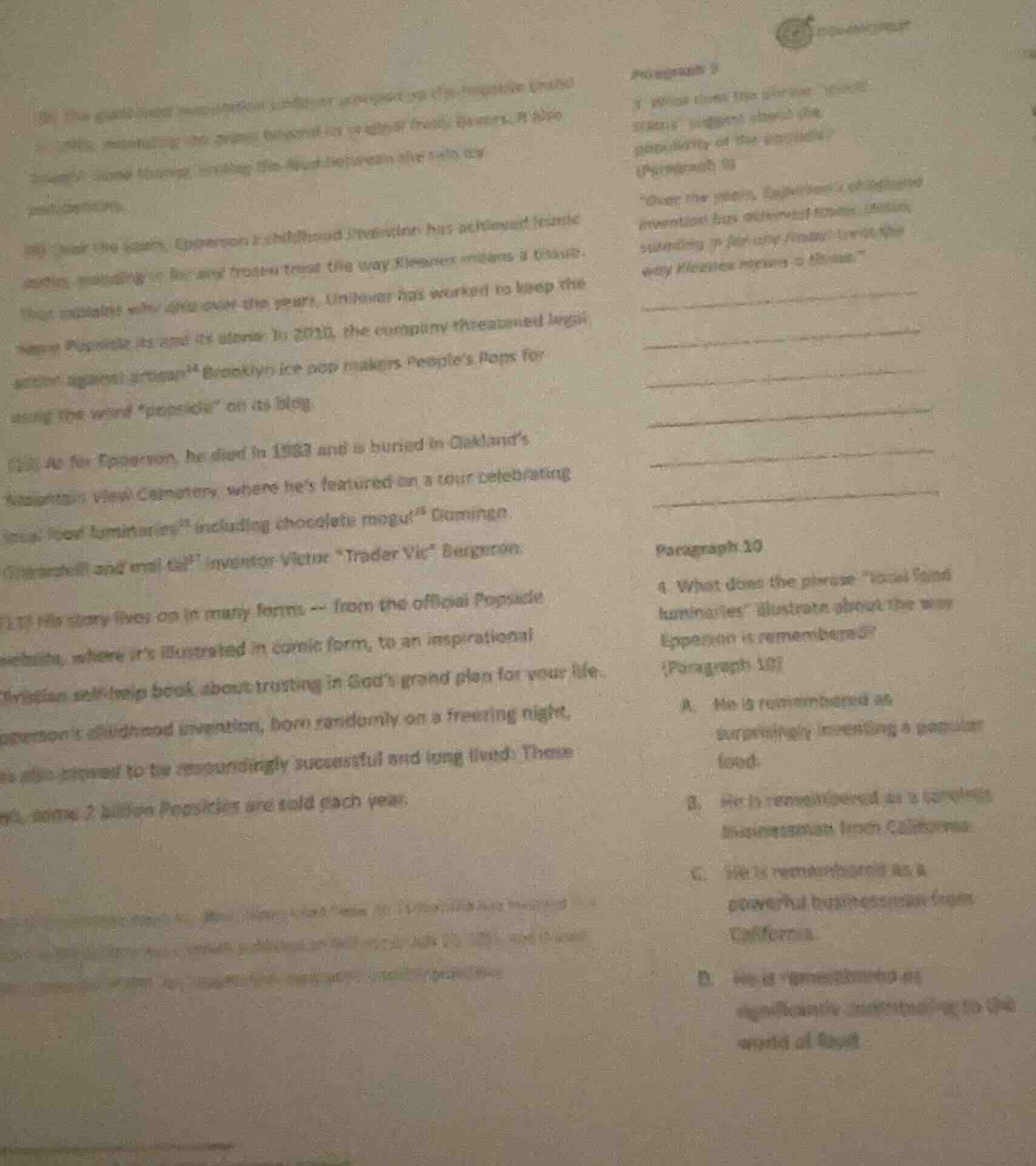 paragraph 9 3 what does the phrase \iconic status\ suggest about the po…