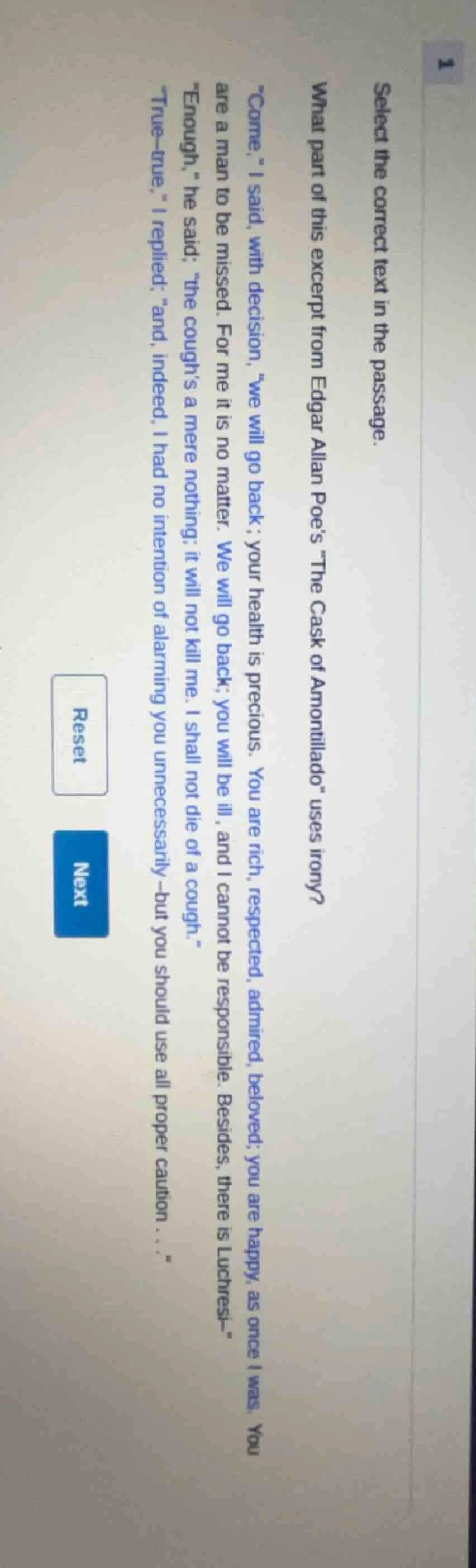 select the correct text in the passage. what part of this excerpt from …