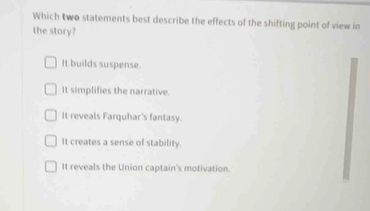 which two statements best describe the effects of the shifting point of…