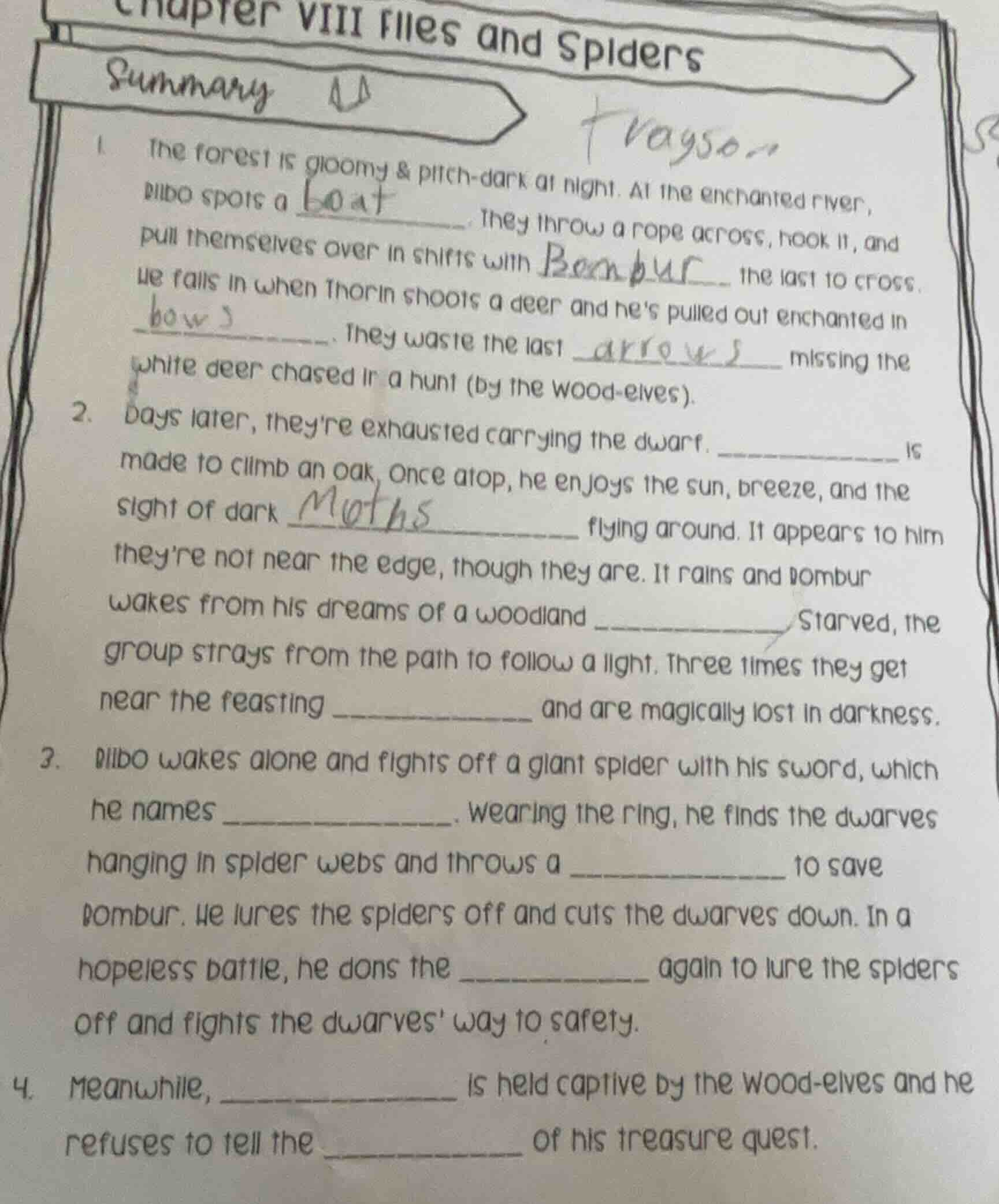 chapter viii flies and spiders summary 1 the forest is gloomy & pitch -…