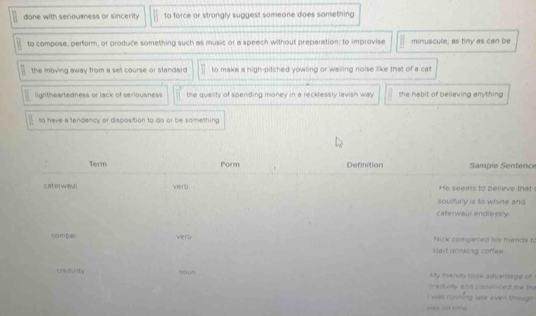 done with seriousness or sincerity to force or strongly suggest someone…