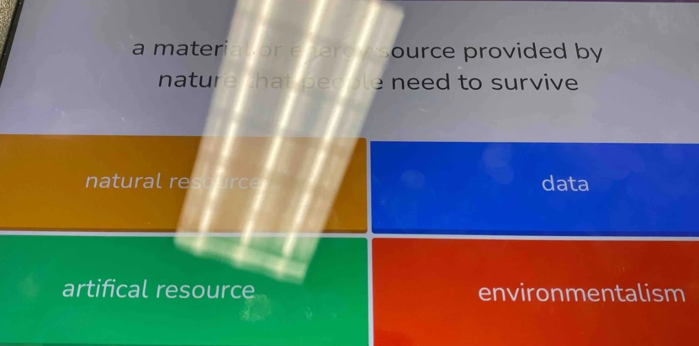 a material or energy source provided by nature that people need to surv…