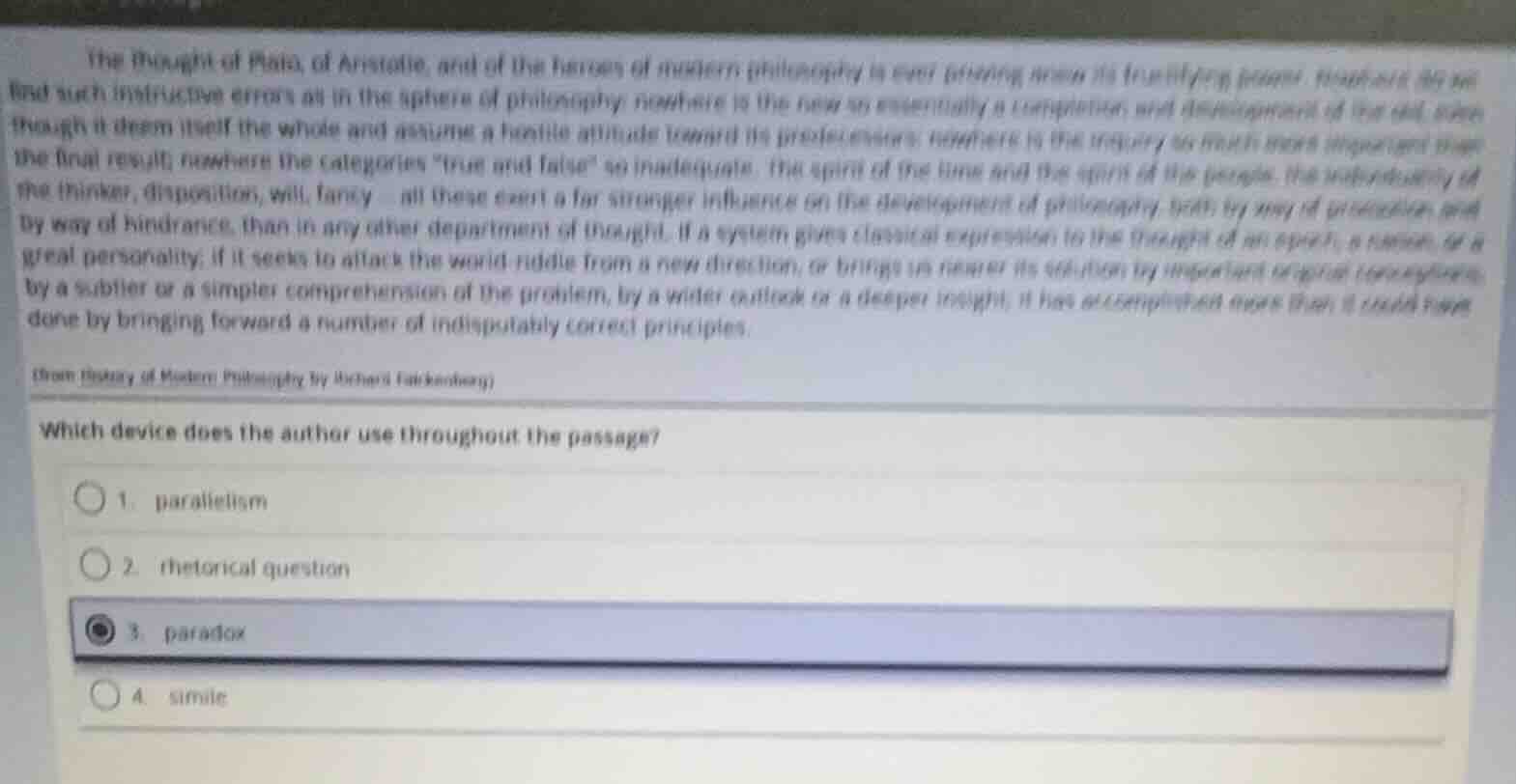 the thought of plato, of aristotle, and of the founders of modern philo…