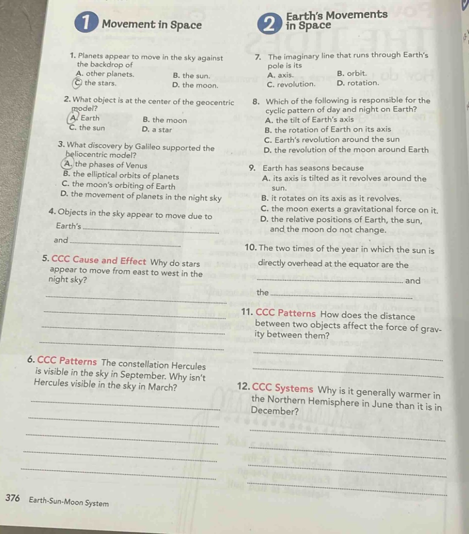 1 movement in space 1. planets appear to move in the sky against the ba…