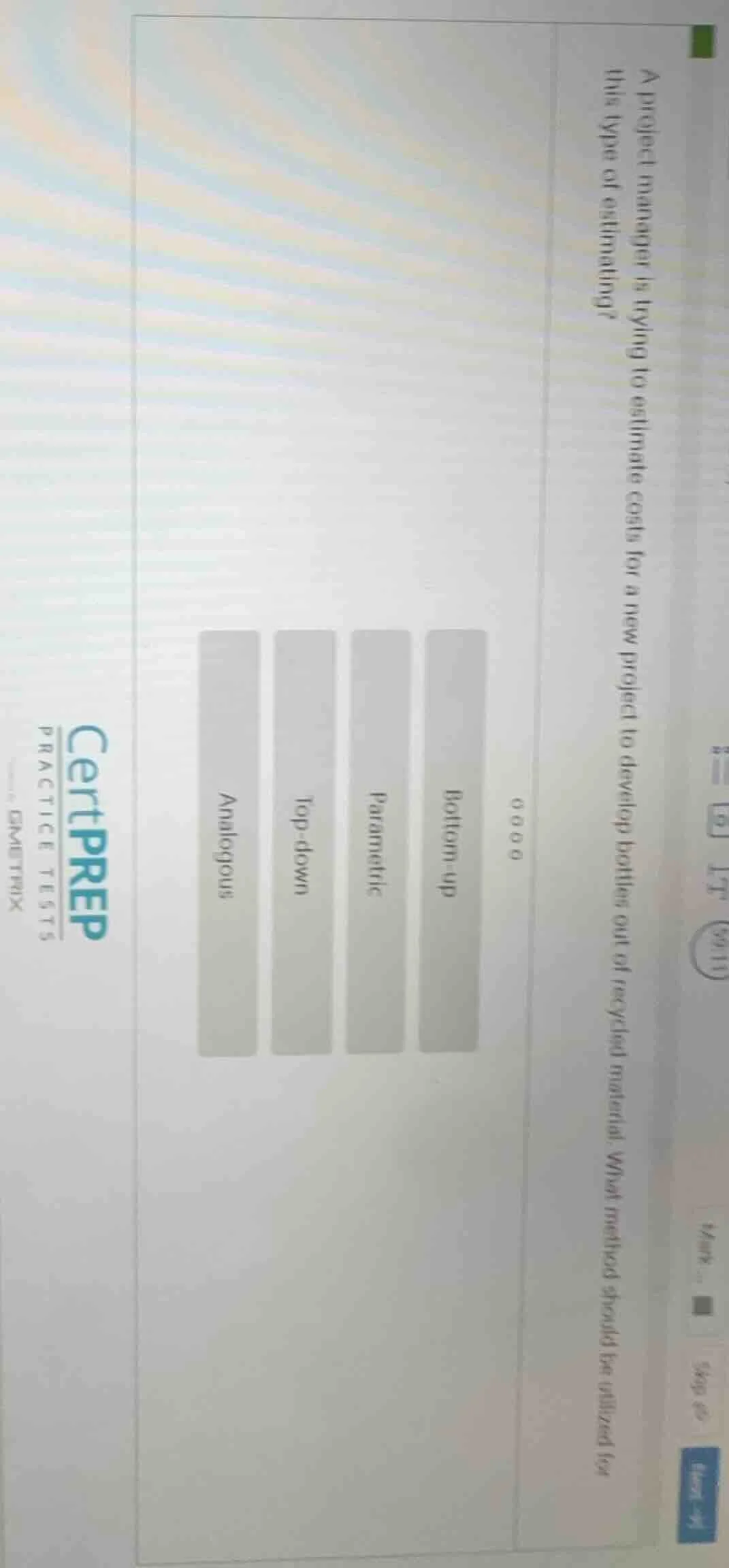 a project manager is trying to estimate costs for a new project to deve…
