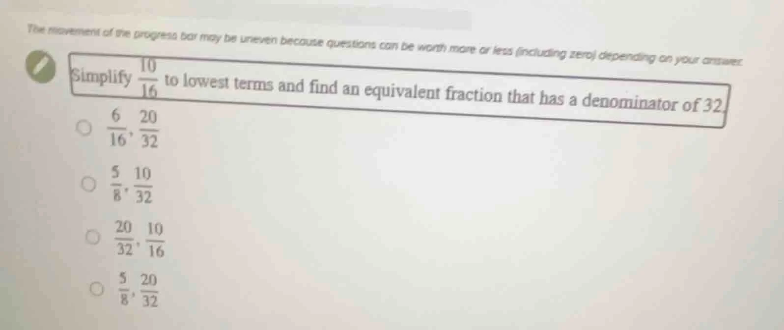 the movement of the progress bar may be uneven because questions can be…