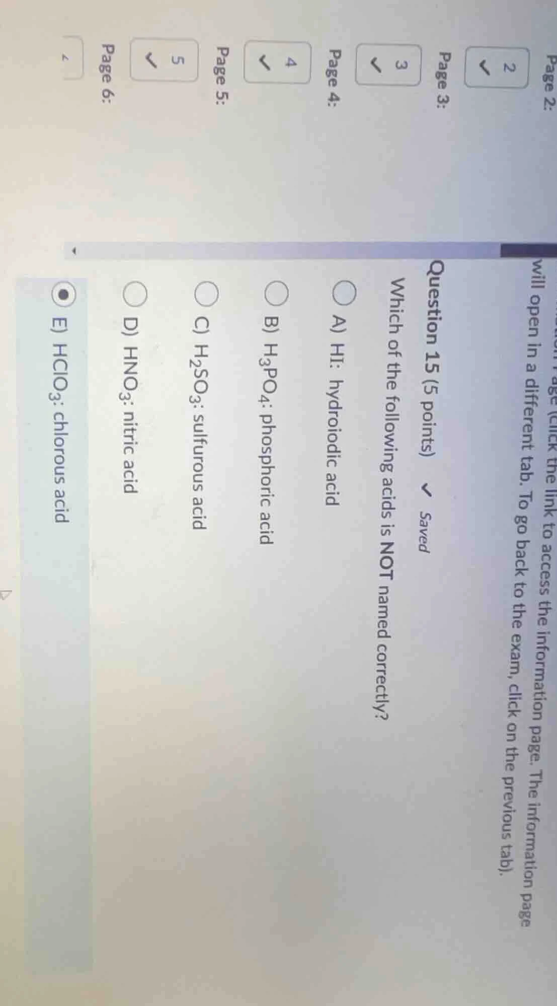question 15 (5 points) saved which of the following acids is not named …