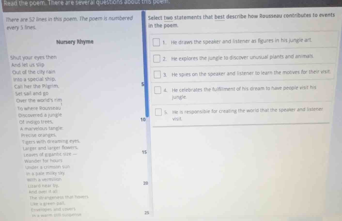 read the poem. there are several questions about this poem. there are 5…