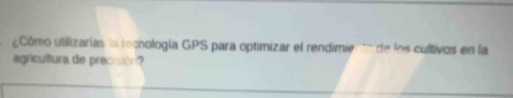 ¿cómo utilizarías la tecnología gps para optimizar el rendimiento de lo…