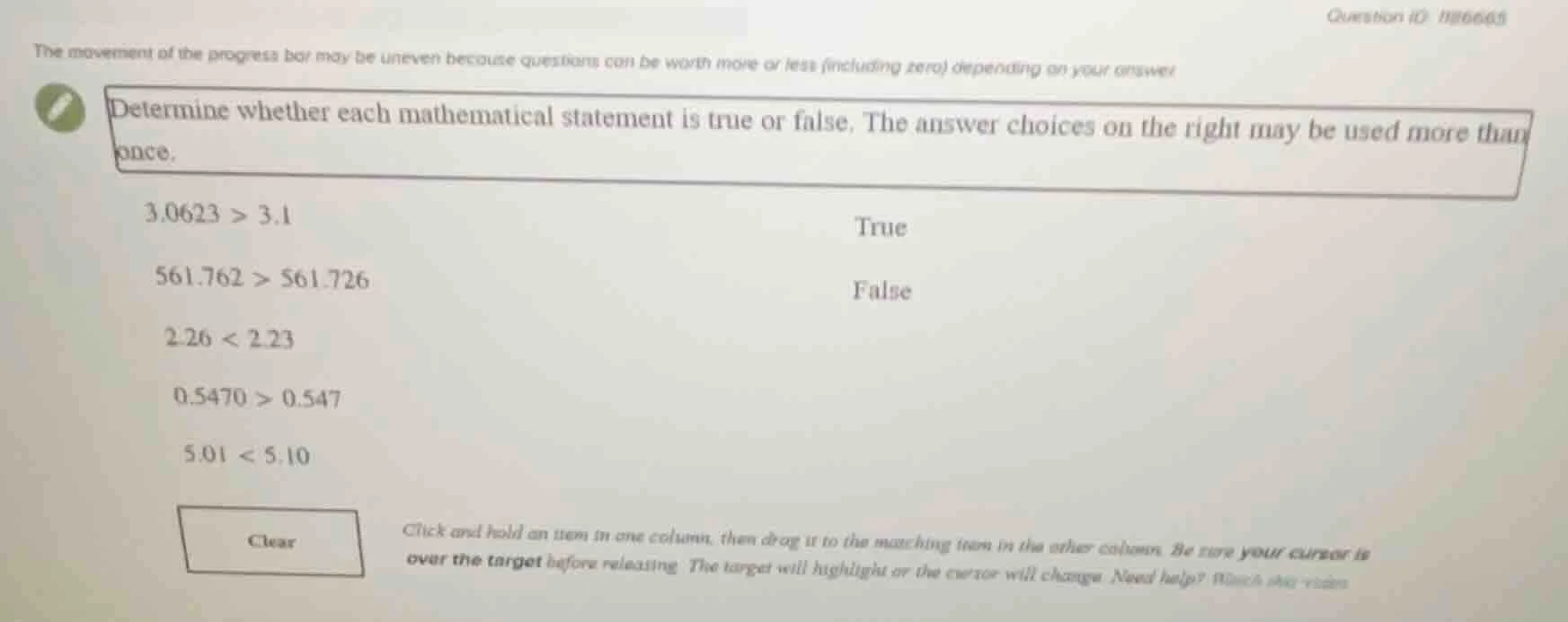 the movement of the progress bar may be uneven because questions can be…