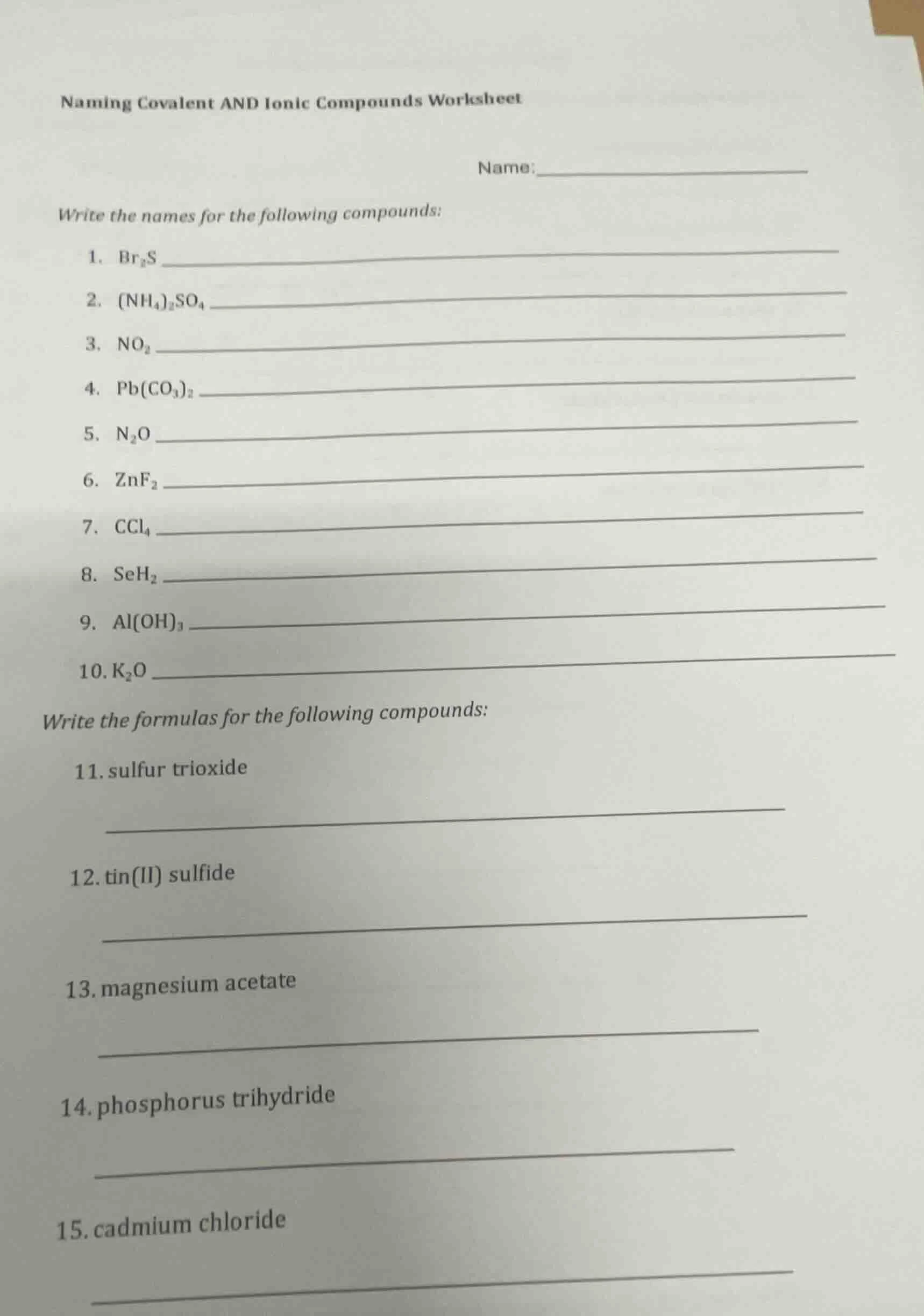 naming covalent and ionic compounds worksheet name:____________________…