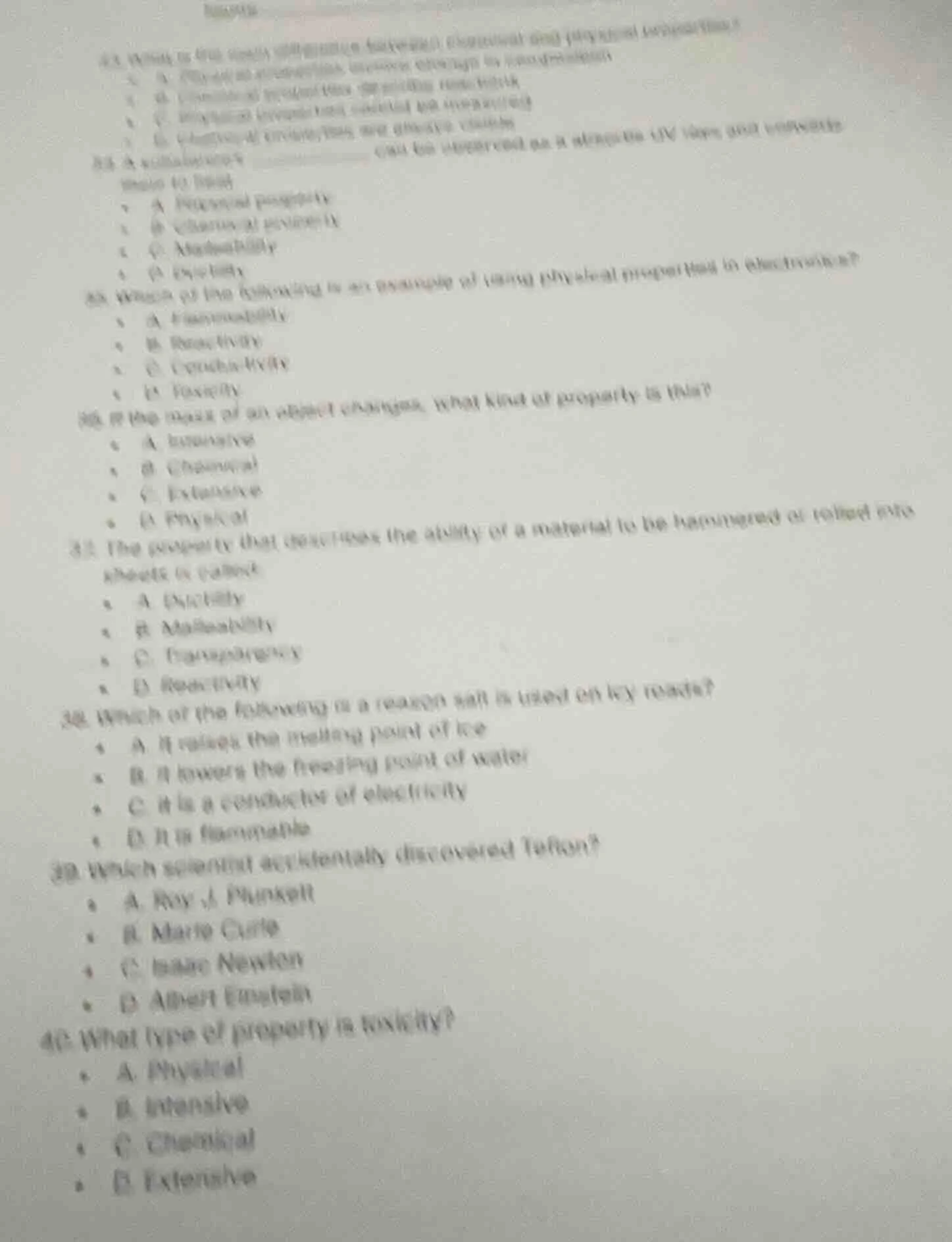 33. question text unclear a. option a text unclear b. option b text unc…