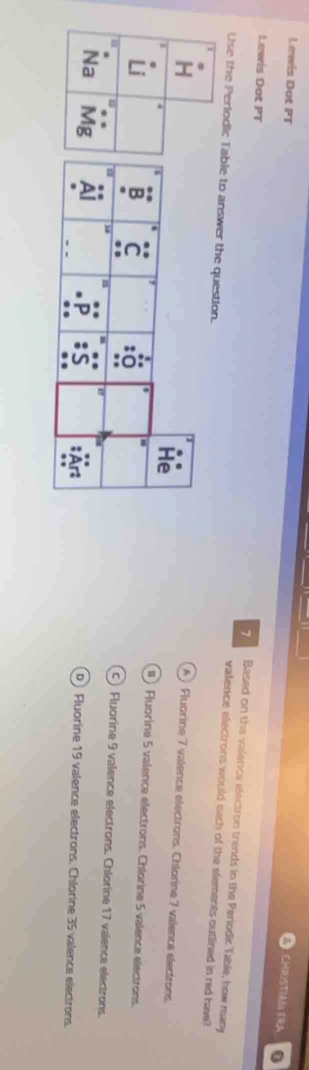 lewis dot pt lewis dot pt use the periodic table to answer the question…