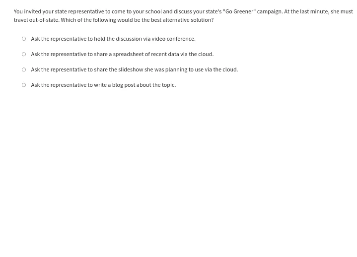 you invited your state representative to come to your school and discus…