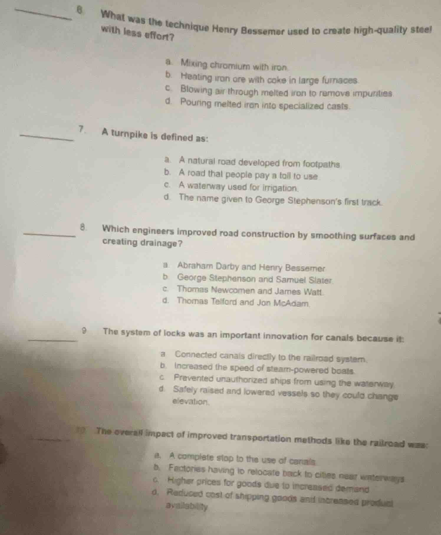 6 what was the technique henry bessemer used to create high - quality s…