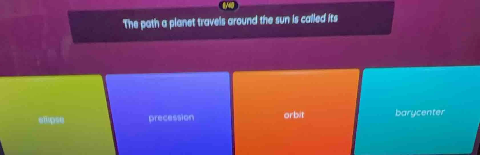 the path a planet travels around the sun is called its ellipse precessi…