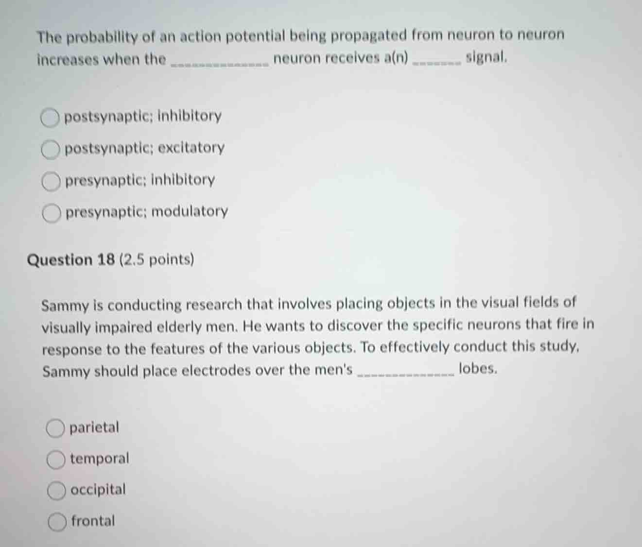 the probability of an action potential being propagated from neuron to …