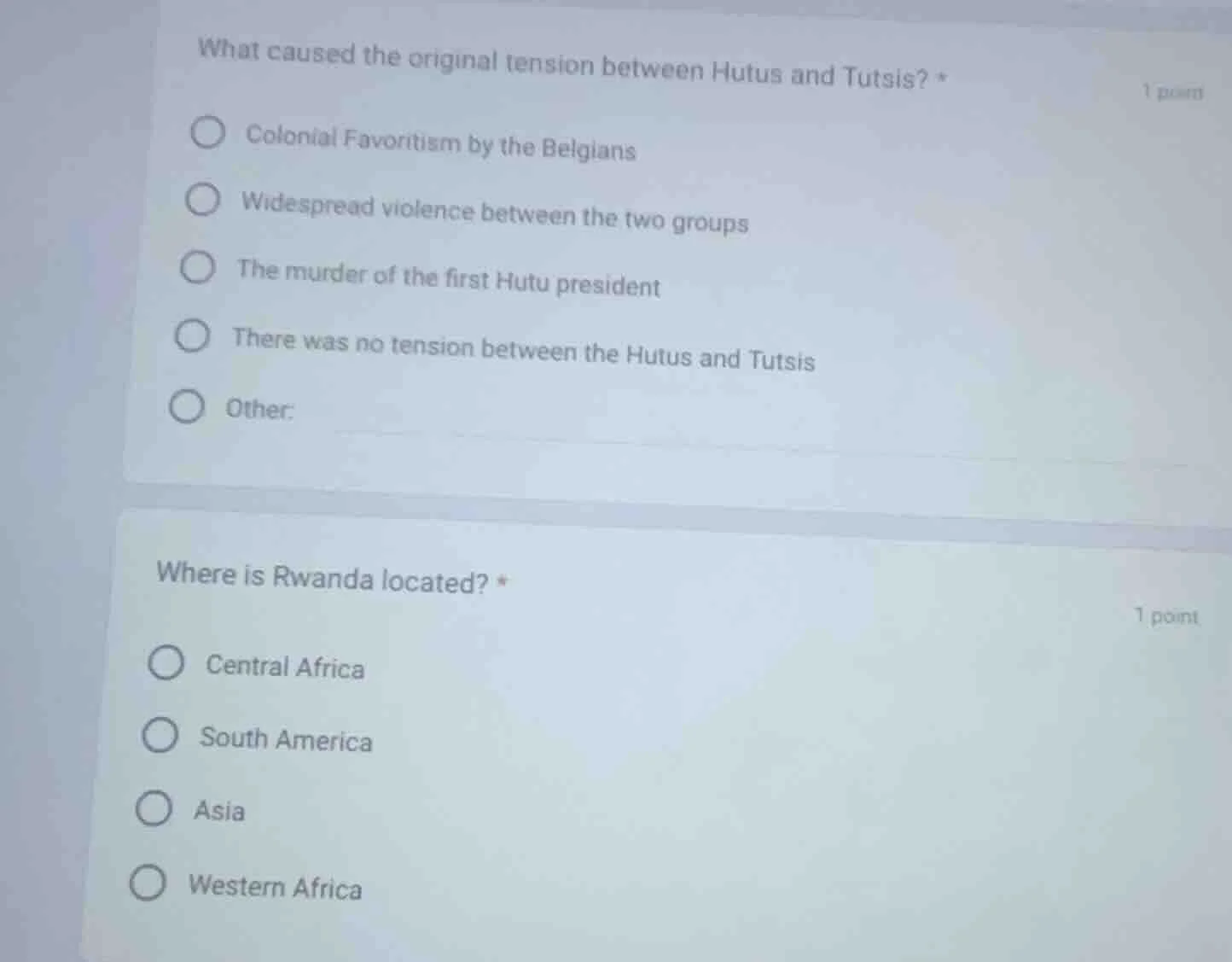 what caused the original tension between hutus and tutsis? * colonial f…