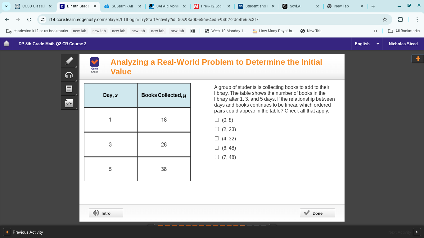analyzing a real - world problem to determine the initial value a group…