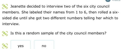 jeanette decided to interview two of the six city council members. she …