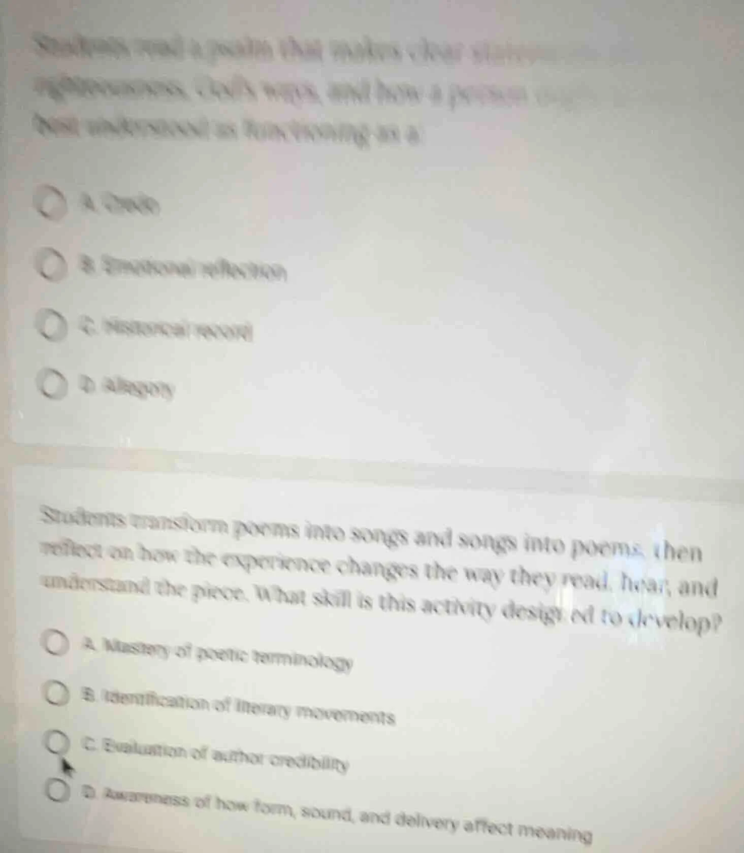 students read a psalm that makes their situation of homelessness, daily…