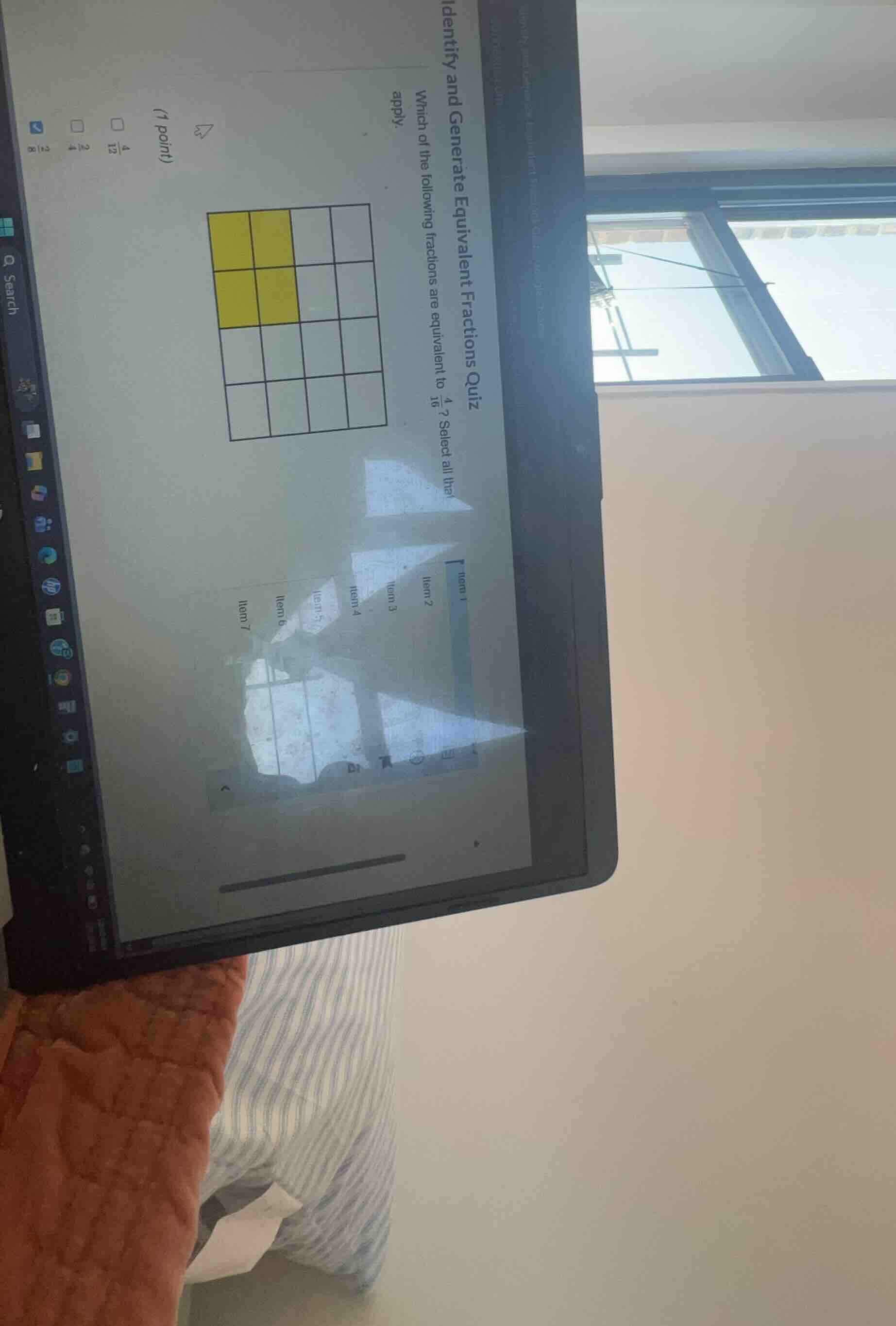 identify and generate equivalent fractions quiz which of the following …