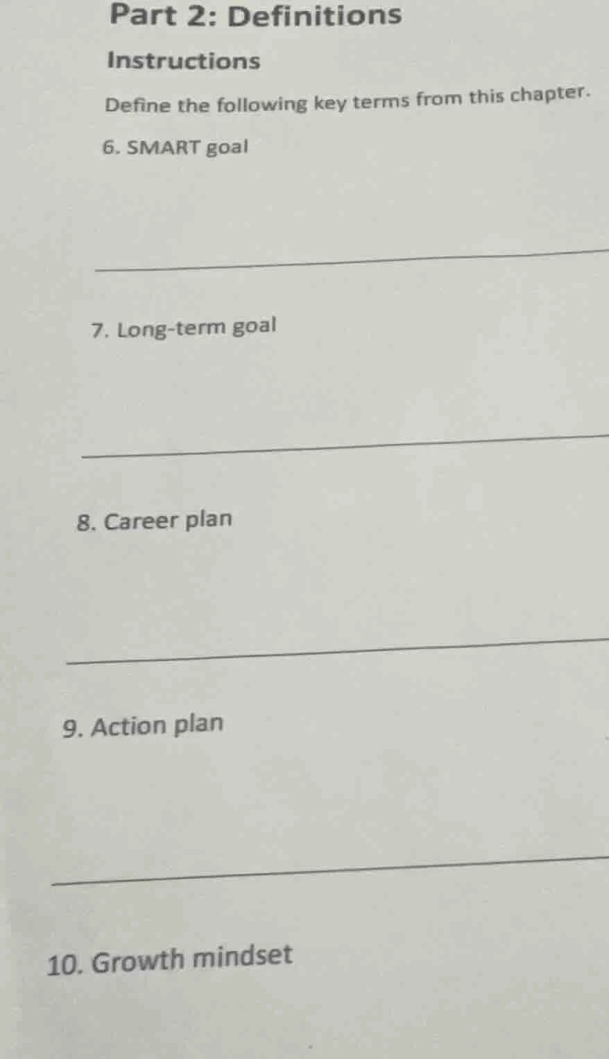 part 2: definitions instructions define the following key terms from th…
