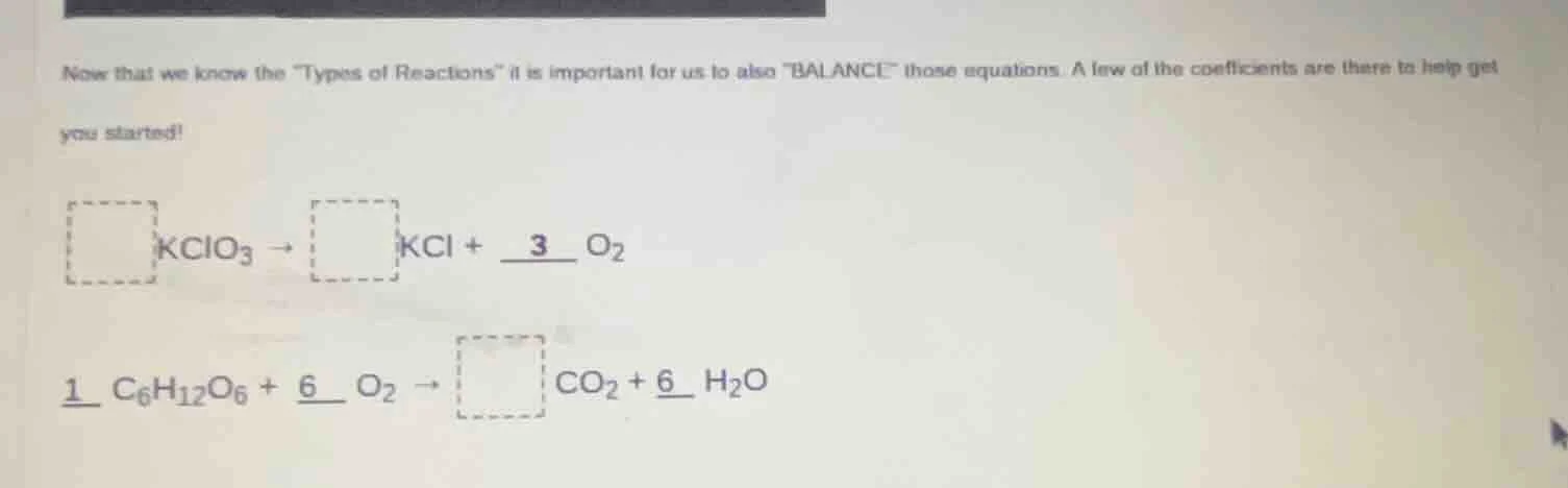 now that we know the \types of reactions\ it is important for us to als…