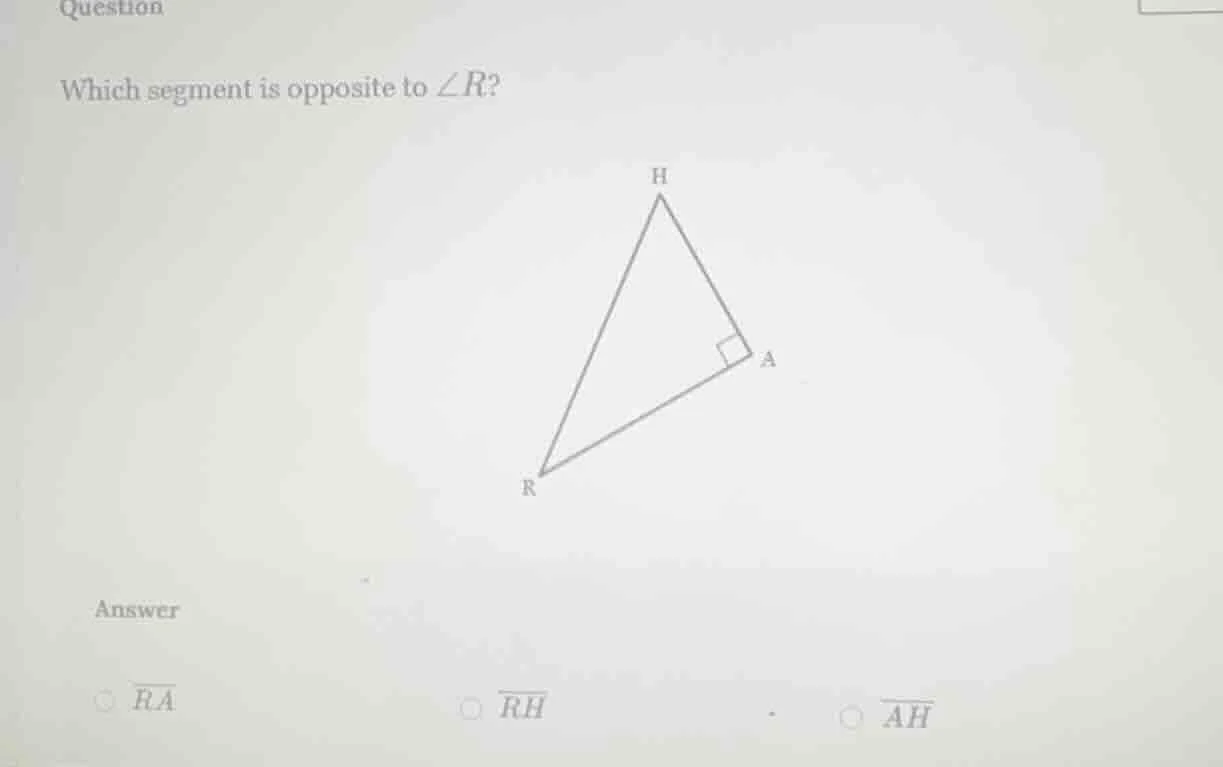 question which segment is opposite to $\\angle r$ answer $\\overline{ra…