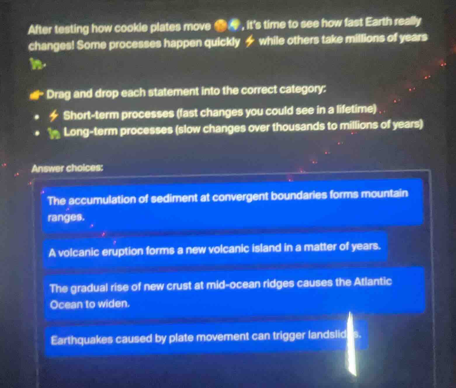 after testing how cookie plates move 🌍, its time to see how fast earth…