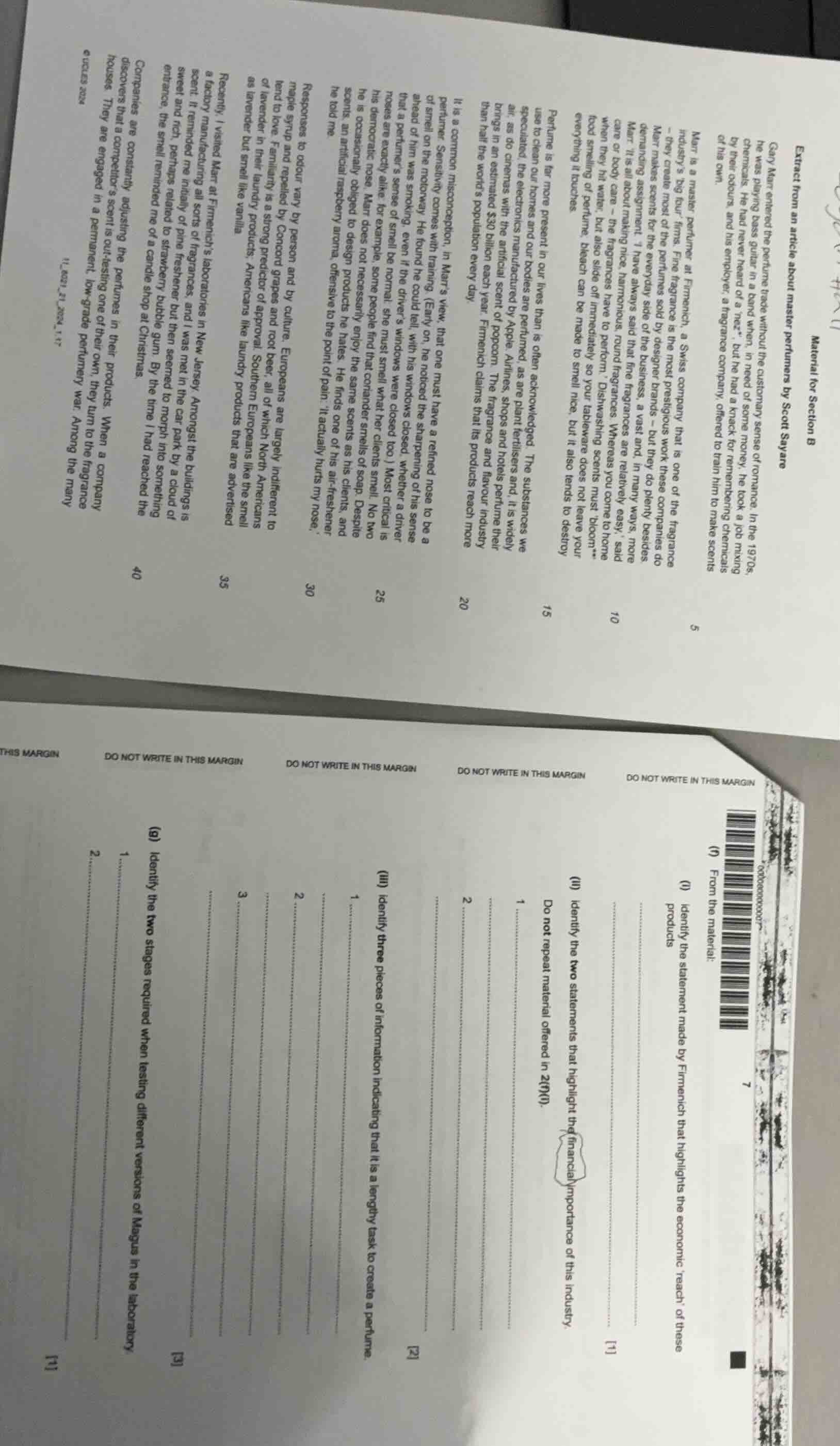 extract from an article about master perfumers by scott sylvare gary ma…