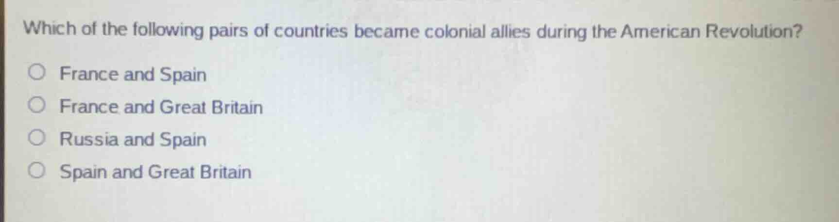 which of the following pairs of countries became colonial allies during…