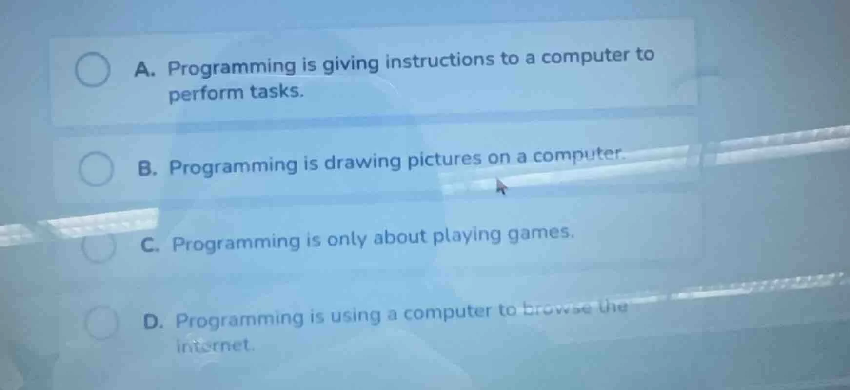 a. programming is giving instructions to a computer to perform tasks. b…