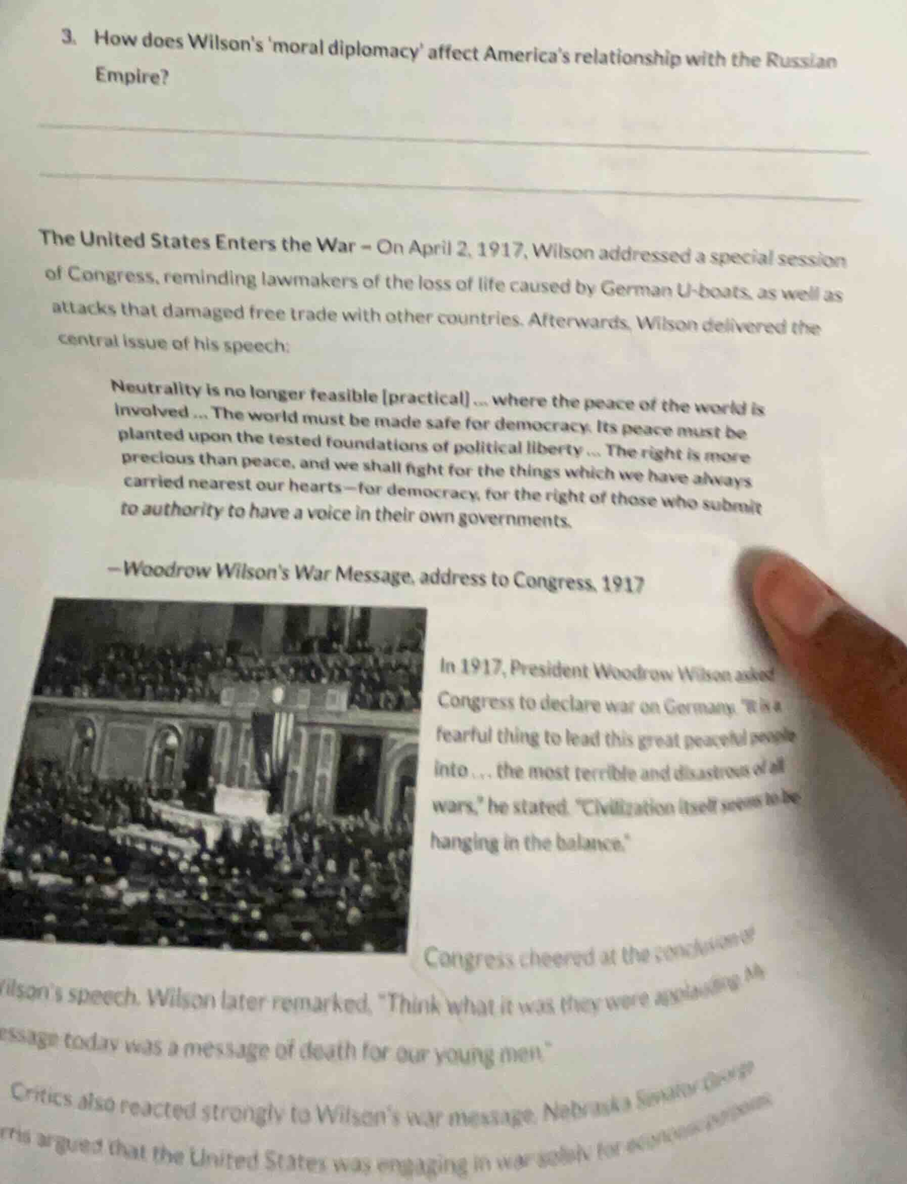 3. how does wilsons moral diplomacy affect americas relationship with t…