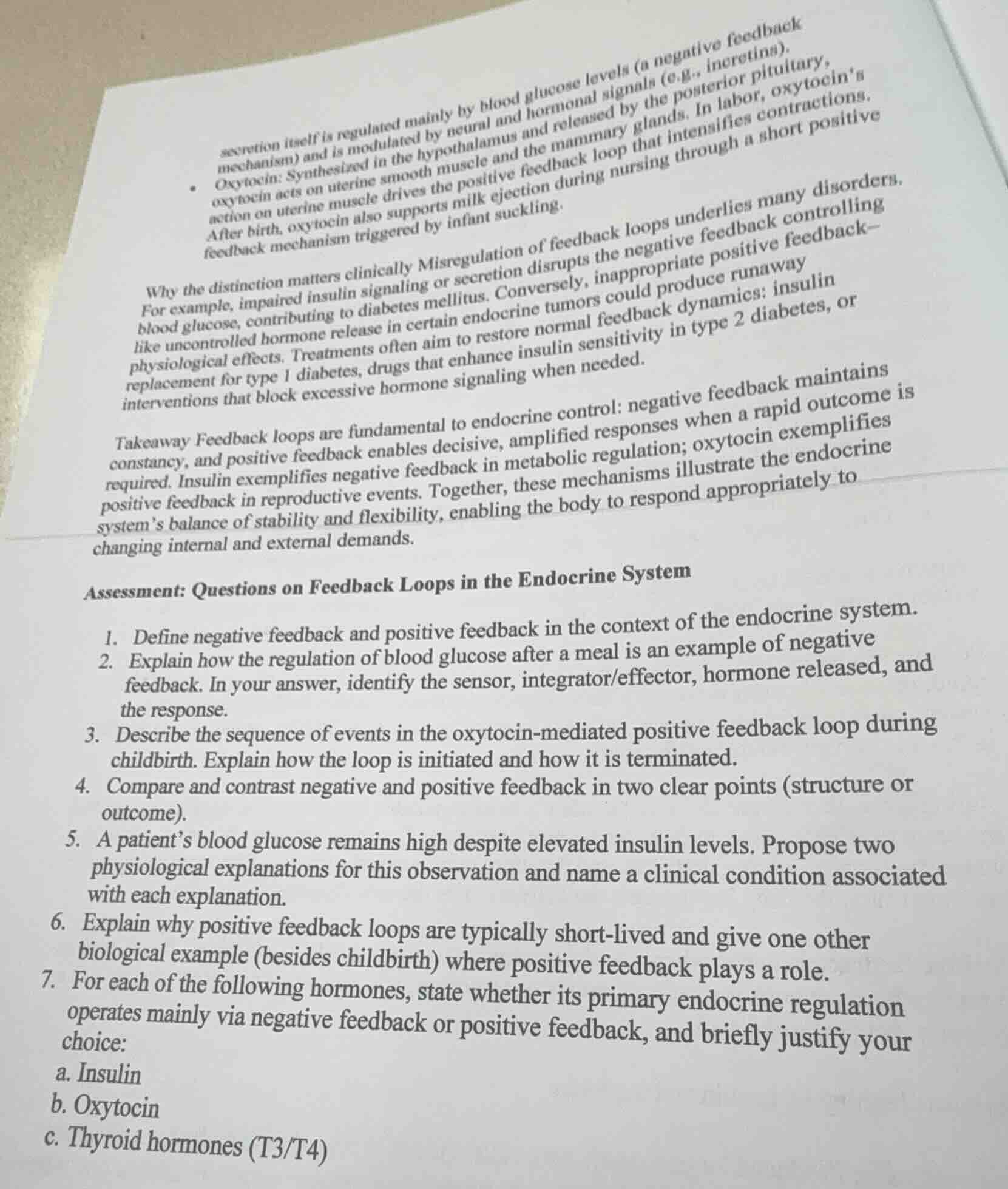 secretion itself is regulated mainly by blood glucose levels (a negativ…