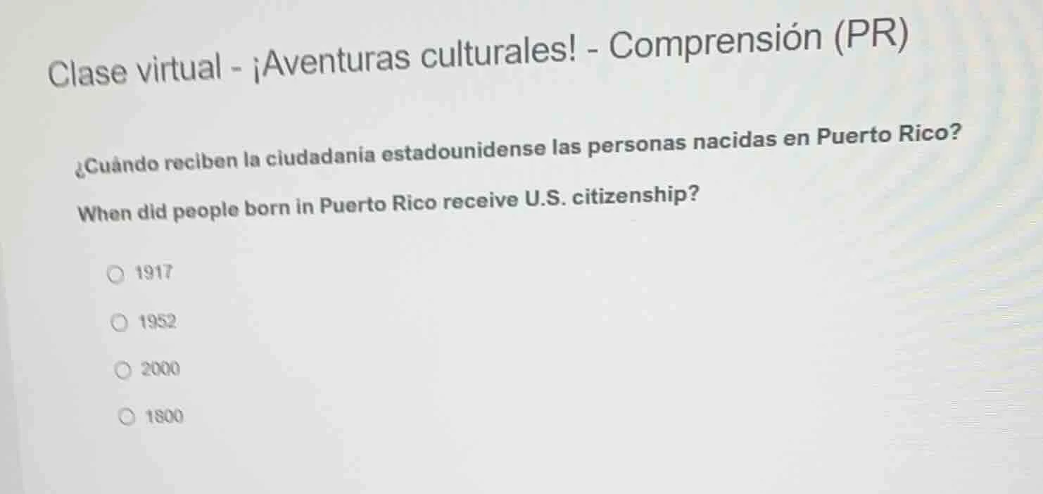 clase virtual - ¡aventuras culturales! - comprensión (pr) ¿cuándo recib…