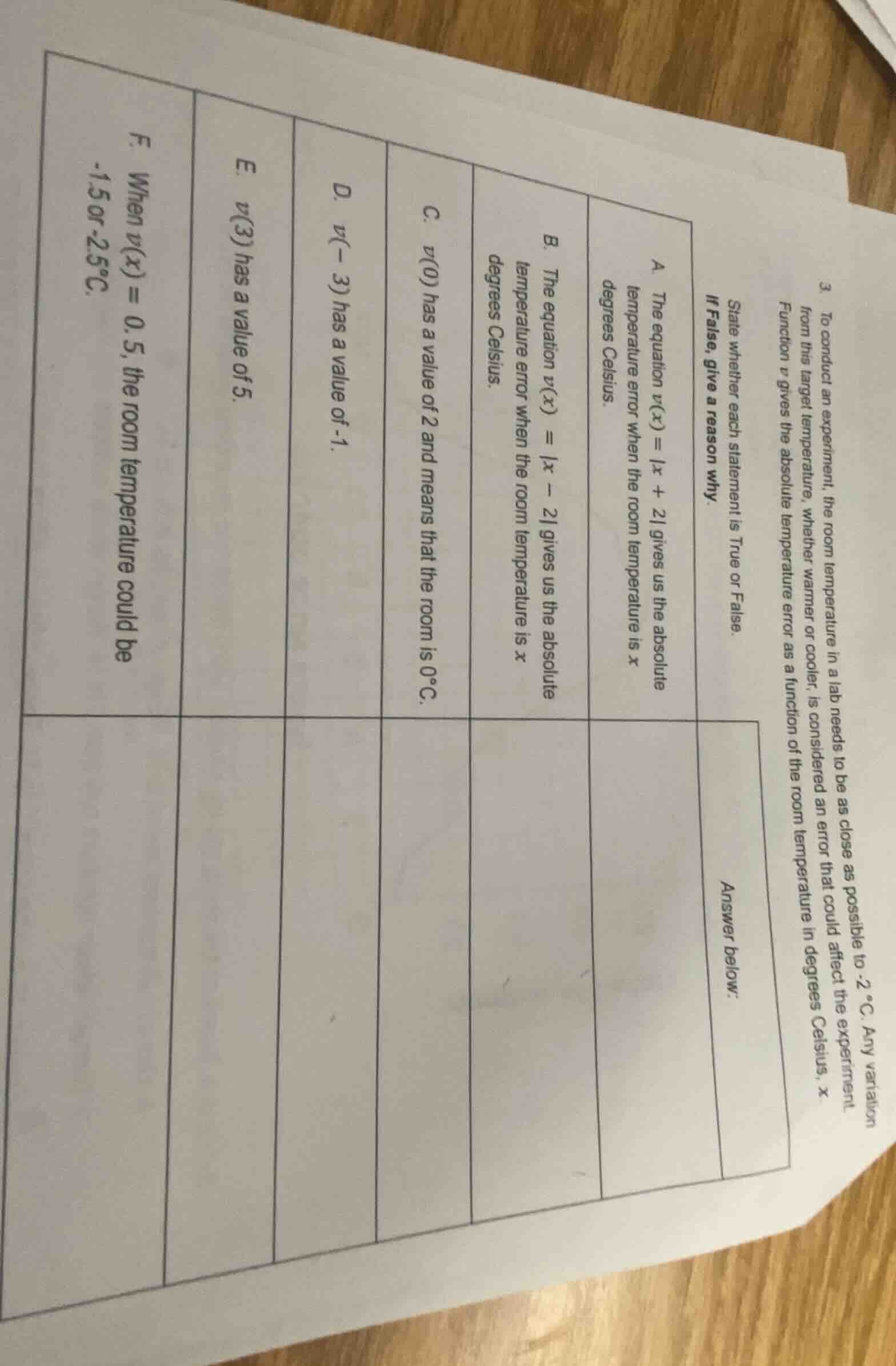 3. to conduct an experiment, the room temperature in a lab needs to be …