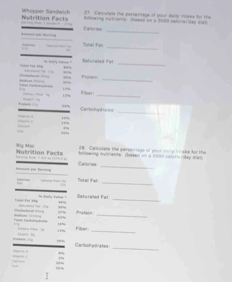 whopper sandwich nutrition facts serving size: 1 sandwich (220g) amount…