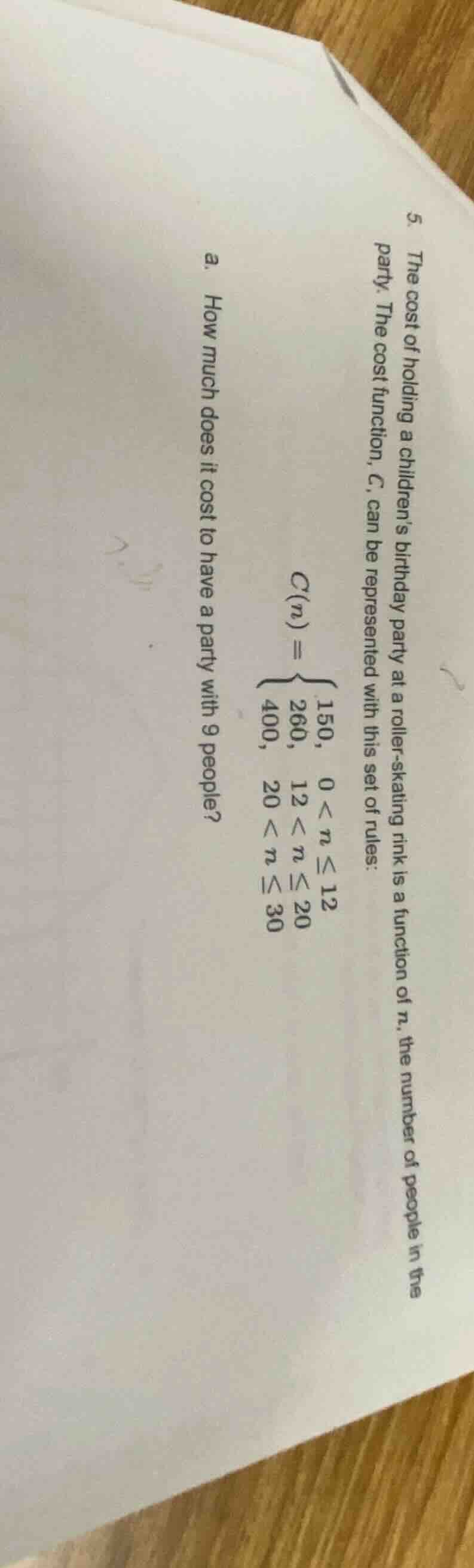 5. the cost of holding a childrens birthday party at a roller - skating…