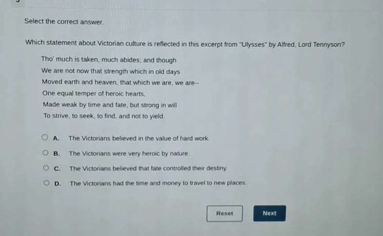 select the correct answer. which statement about victorian culture is r…