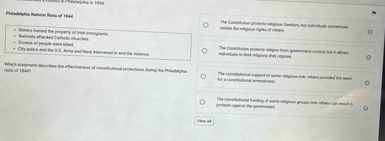 philadelphia nativist riots of 1844 - rioters burned the property of ir…