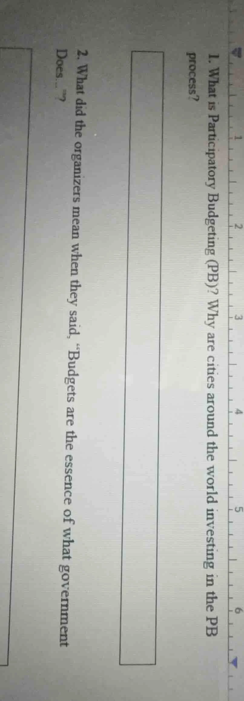 1. what is participatory budgeting (pb)? why are cities around the worl…